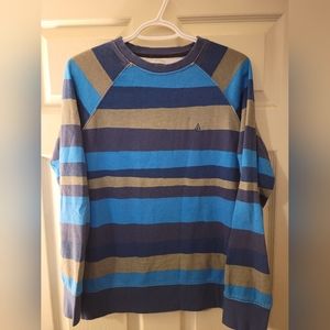 VOLCOM Striped Blue Long Sleeve 💙